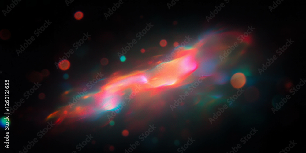 Aufkleber Bokeh texture with radiant light and soft colors on a dark background