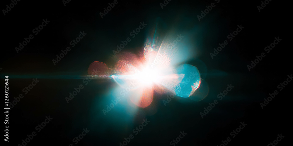 Poster bright bokeh texture creating radiant light with a dark background and concentrated focus