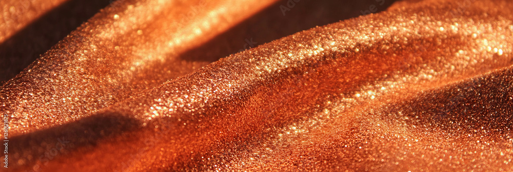 Poster Dense textured loop carpet with a copper finish showcasing an irregular pattern and subtle shadows