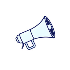 Loudspeaker, megaphone, bullhorn icon. Loud speaker, sound horn for broadcasting, announcing, advertising. Alert, alarm, announcement concept. Flat vector illustration Generative AI