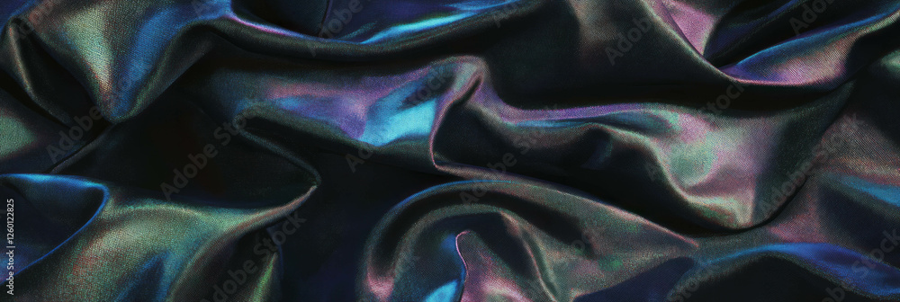 Poster deep shadows and iridescent sheen of crushed velvet fabric in an elegant setting