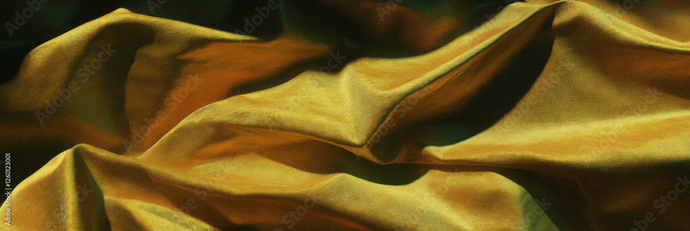 Poster Crushed velvet texture with deep shadows and rich colors in elegant fabric display