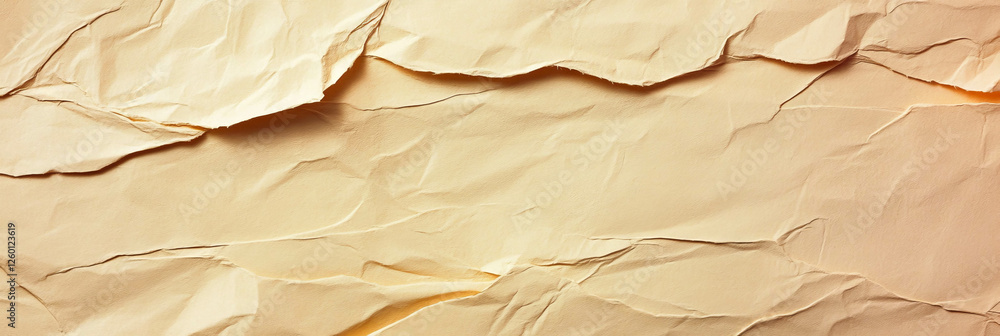 Poster Dark beige embossed paper texture with rough surface and intricate design