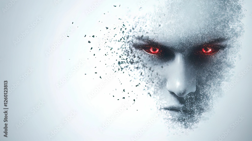 Aufkleber digital manipulation of emotions abstract visuals digital conceptual introspective close-up psycholo