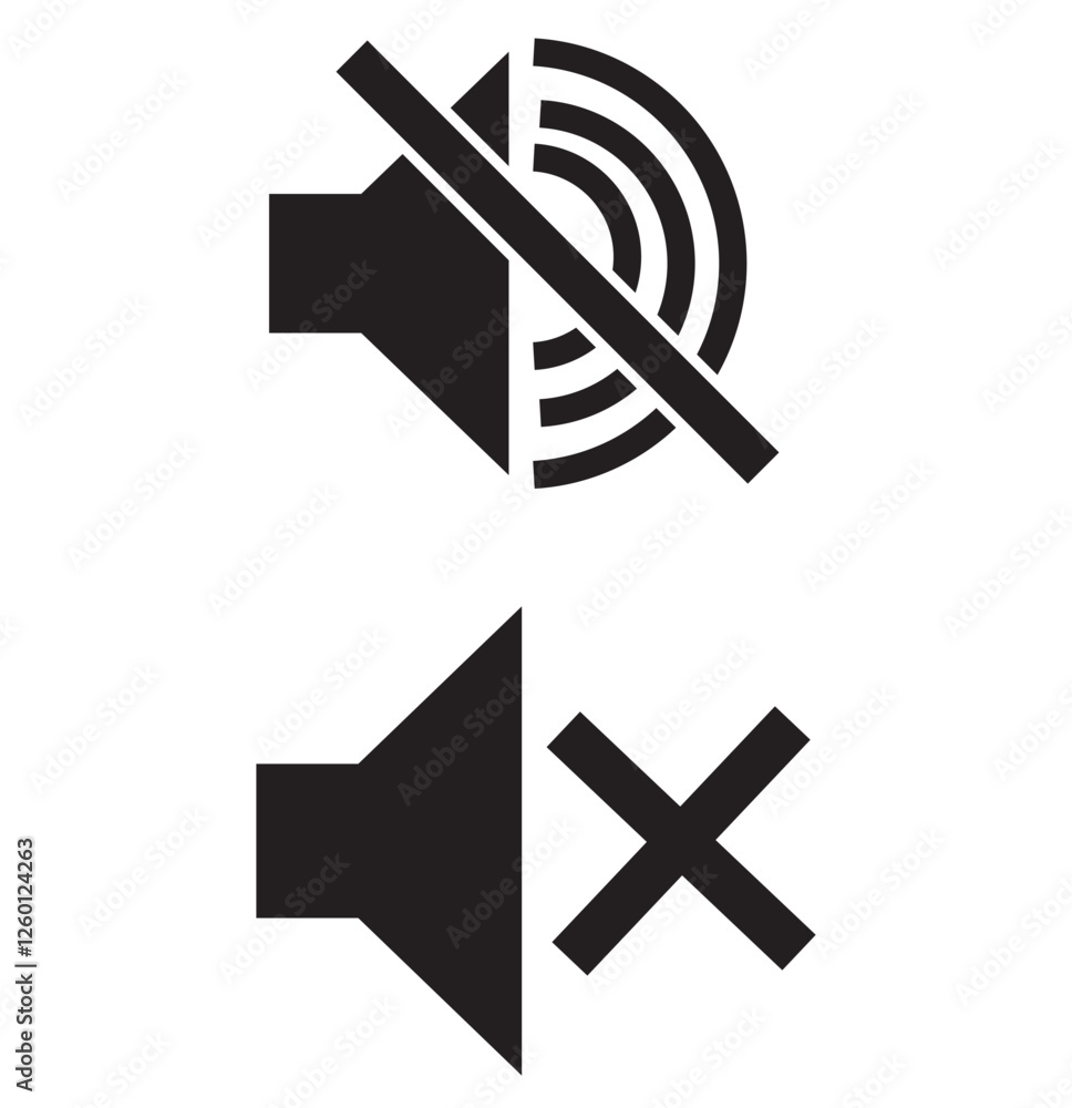 Poster sound volume icons set with different signal levels on white background. аn icon that increases and 