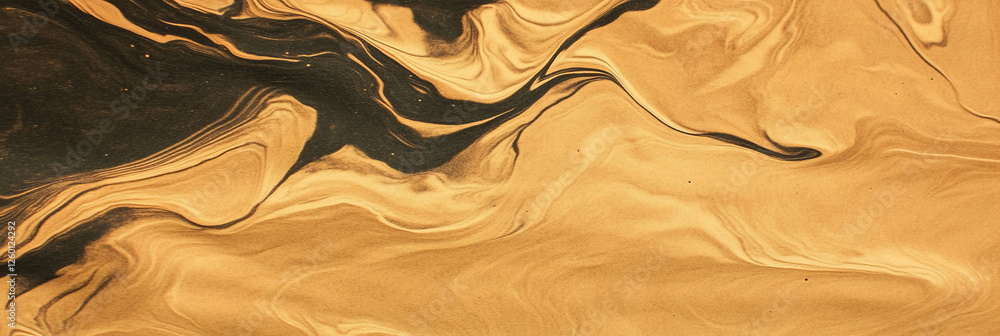 Poster dark beige paper showcasing swirling grain patterns and rough texture in natural design