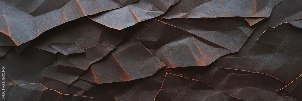 Poster Texture of dark brown coarse paper showcasing a diagonal pattern and uneven surface