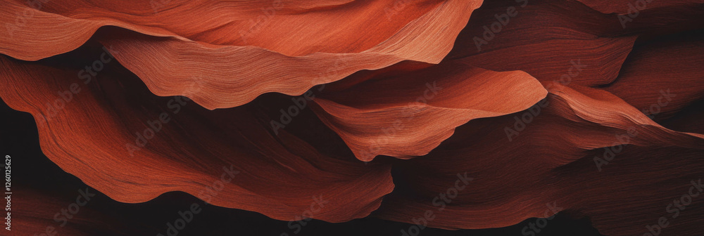 Poster Dark brown textured paper with coarse swirling patterns on uneven surface