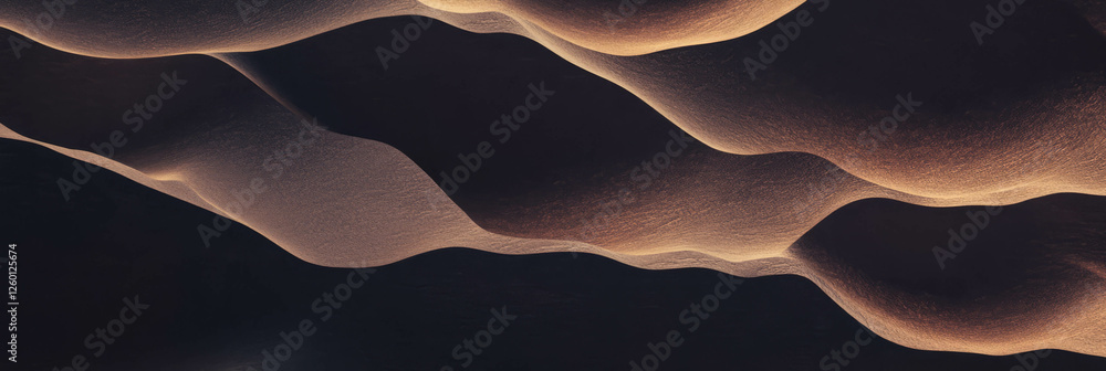 Poster Texture of dark brown paper featuring coarse wavy lines and uneven surface patterns