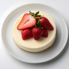 Mini Strawberry Cheesecake Dessert Studio Shot
