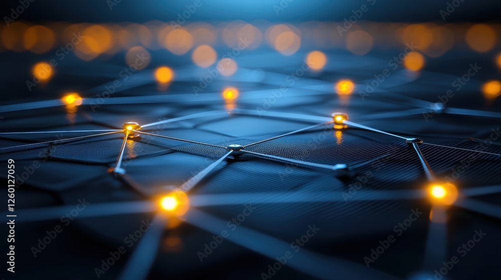 Poster luminous intricate pattern on a dark backdrop, stunning visual design