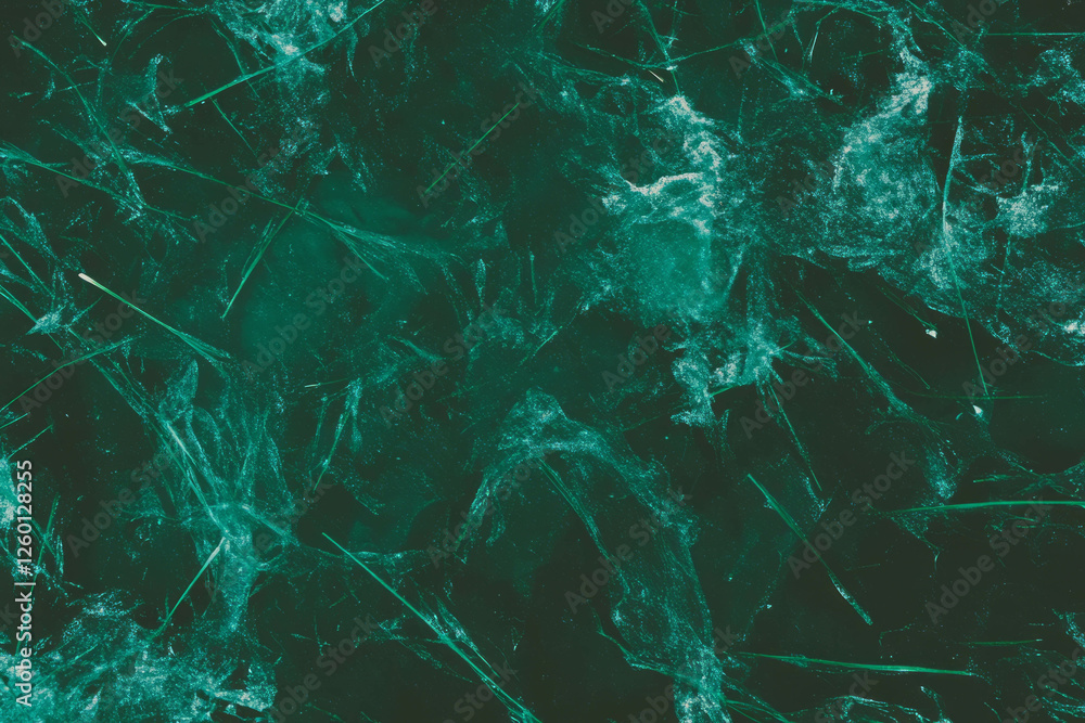 Aufkleber Dark green textured surface with uneven grass patterns and deep shadows in a black backdrop