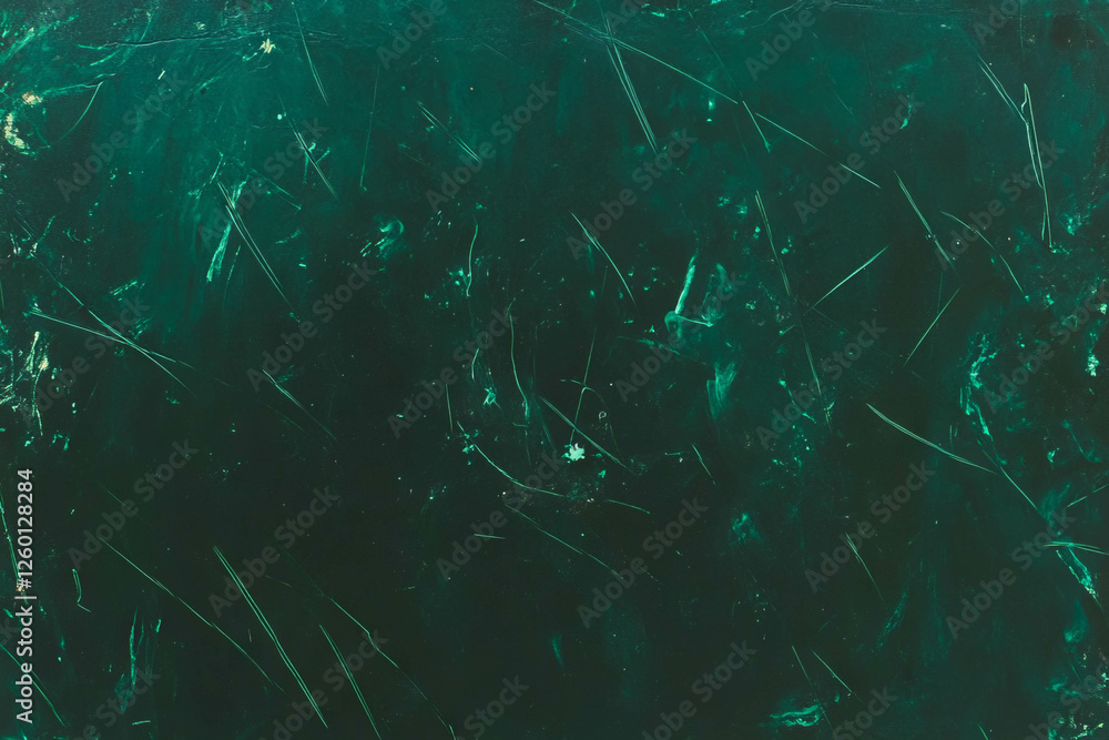 Poster Exploring the dark green rough texture with uneven grass and shadows in a natural setting