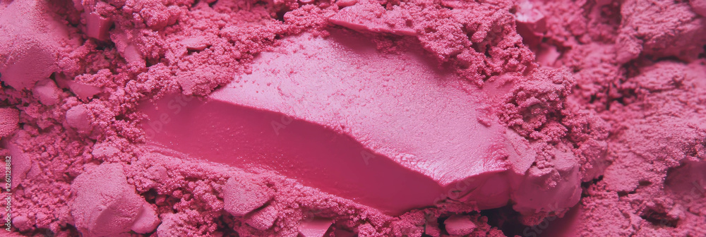 Poster dark matte pink gel with a viscous texture in a creative setting