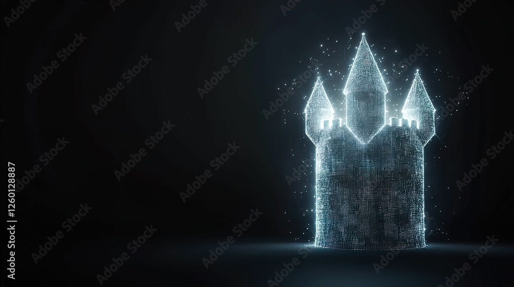 Poster cyber security fortress a glimpse into the future of data protection in a digital realm
