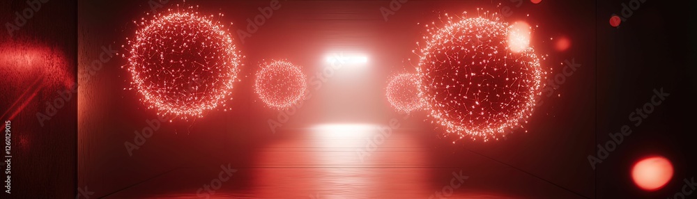 Poster cyber security breach alert digital environment visual representation intensity close-up view emerge
