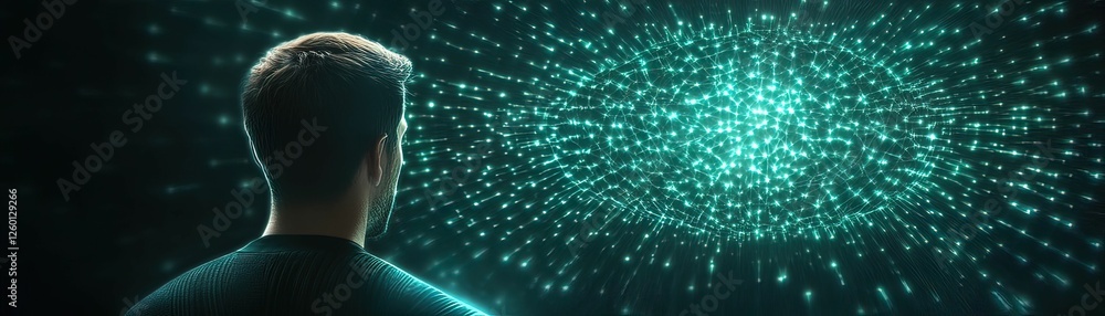 Aufkleber cyber security protocols visualized as glowing walls in a digital realm technology illustration futu