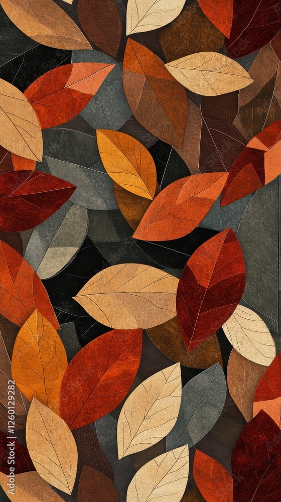 Poster a colorful array of autumn leaves create a warm pattern