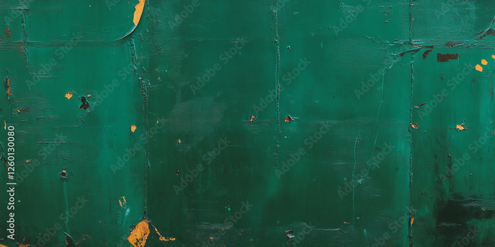 Poster deep green wall texture with grunge overlay and dark markings enhancing its character