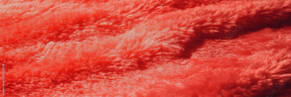 Poster deep red plush carpet texture showcasing plush softness and vibrant color tones
