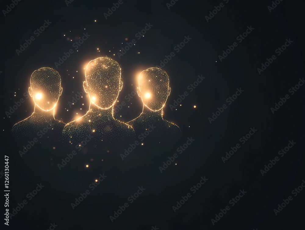 Poster diverse users engaging with glowing privacy settings in digital space graphic visuals futuristic env