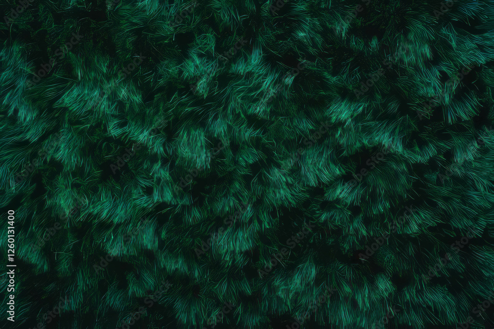 Poster dense lush grass texture with deep green color on a black background
