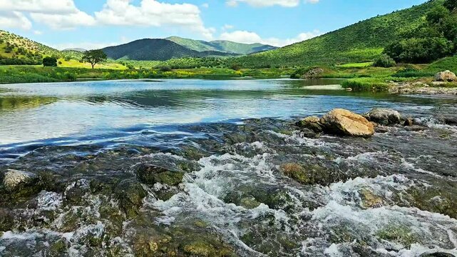 Natural waterfall in lush Marivan: cascading water over rocks into a serene pool.
📍Marivan - Kurdistan  