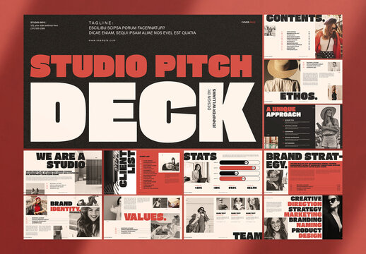 Pitch Deck Presentation Template Design Layout