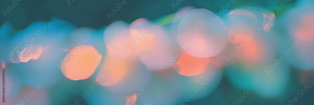 Poster Soft bokeh with a dreamy pastel color palette creating a serene atmosphere