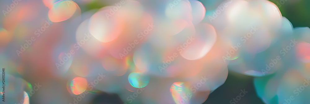 Aufkleber dim bokeh with pastel colors creates a soft shimmering effect in a tranquil atmosphere