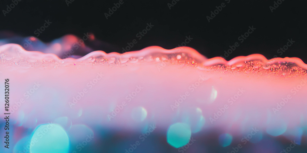 Poster Subtle pastel bokeh texture with shimmer on a dark background for creative design