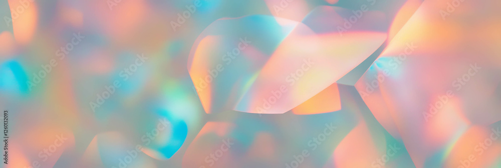 Poster Dim crystal flares create a soft pastel glow with subtle texture and light variations