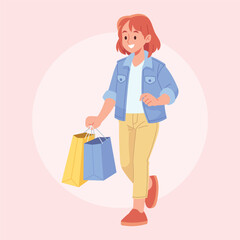 Flat Vector Shopping Illustration