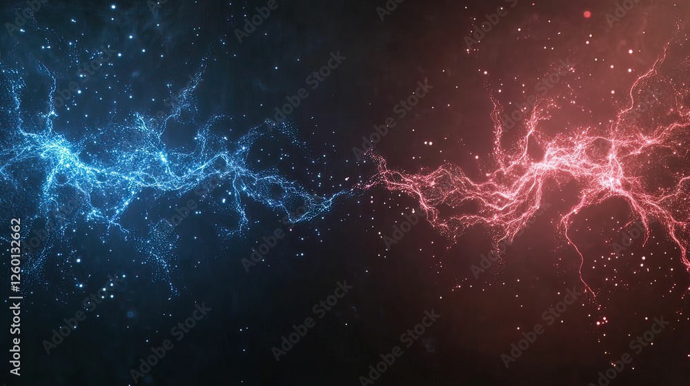 Poster data breach simulation glowing fragments flowing from a compromised server in a digital environment