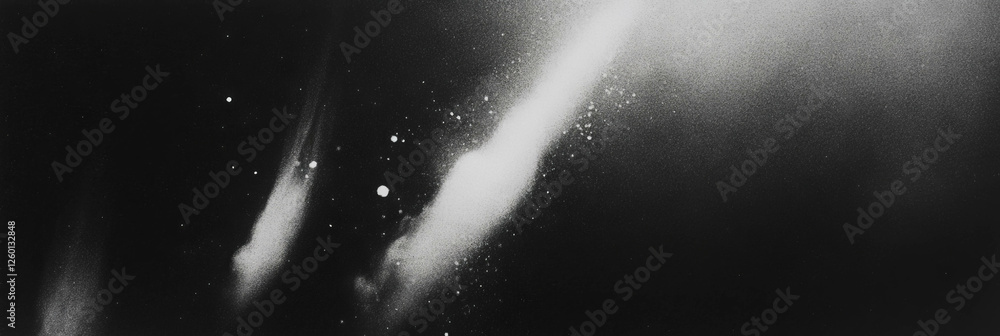 Poster Dusty film texture with large angular particles and bright lighting effects creates a unique visual