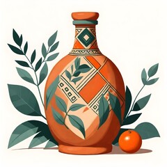 traditional pattern design art work  on vase 