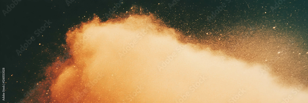 Poster dusty film texture showcasing uneven distribution and harsh lighting effects from above