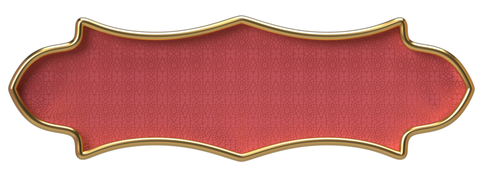 Elegant Coral and Gold Decorative Frame Banner