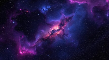 A breathtaking view of a vibrant galaxy filled with colorful nebulae, sparkling stars, and a deep cosmic background. Perfect for space enthusiasts and art projects