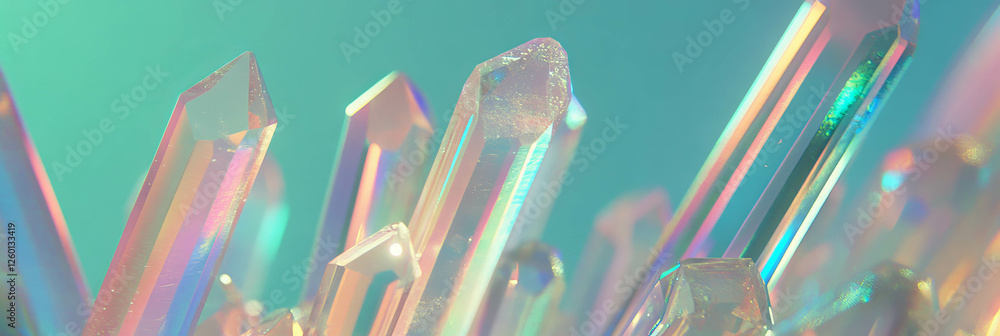 Aufkleber captivating textures of elongated crystal flares with linear light streaks and a gentle glow