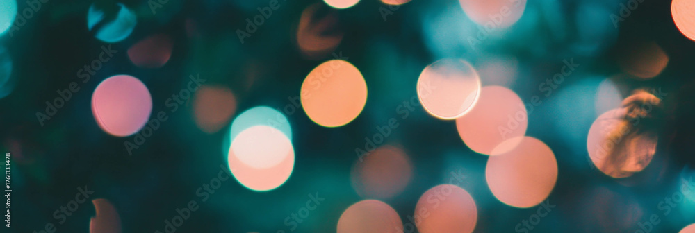 Poster Elongated bokeh streaks create a mesmerizing linear light effect in vibrant colors