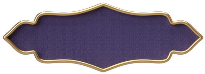 Elegant Purple and Gold Decorative Frame - Ornate Design Element