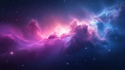 Obraz premium A breathtaking view of a vibrant galaxy filled with colorful nebulae, sparkling stars, and a deep cosmic background. Perfect for space enthusiasts and art projects