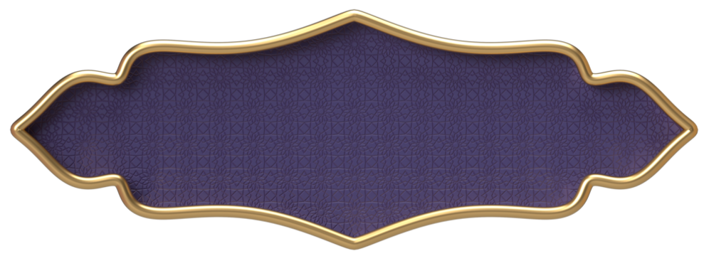 Elegant Purple and Gold Decorative Frame - Ornate Design Element