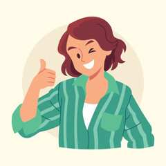 Flat Vector Smile Character Illustration