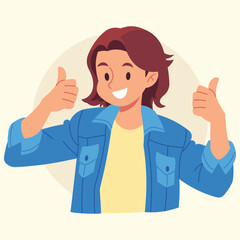 Flat Vector Smile Character Illustration