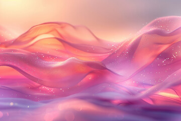 Flowing waves of pink softly blend together against a flat background, creating a dreamy and serene atmosphere filled with gentle hues and smooth textures.