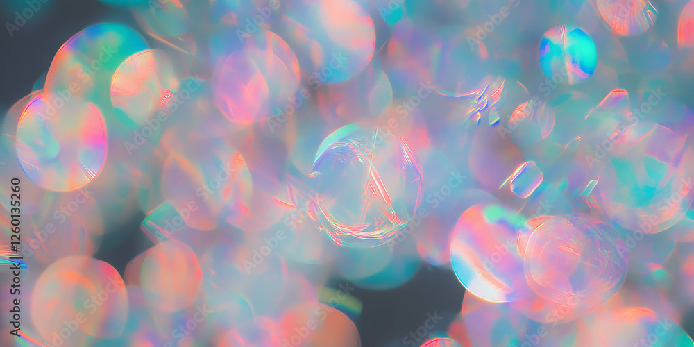 Poster Complex formations of geometric and organic bokeh textures create a mesmerizing visual effect