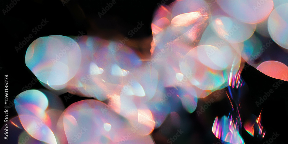 Aufkleber complex interplay of geometric and organic bokeh with sparkling light formations
