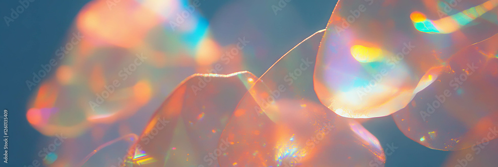 Poster complex interplay of geometric and organic bokeh textures creates sparkling light formations